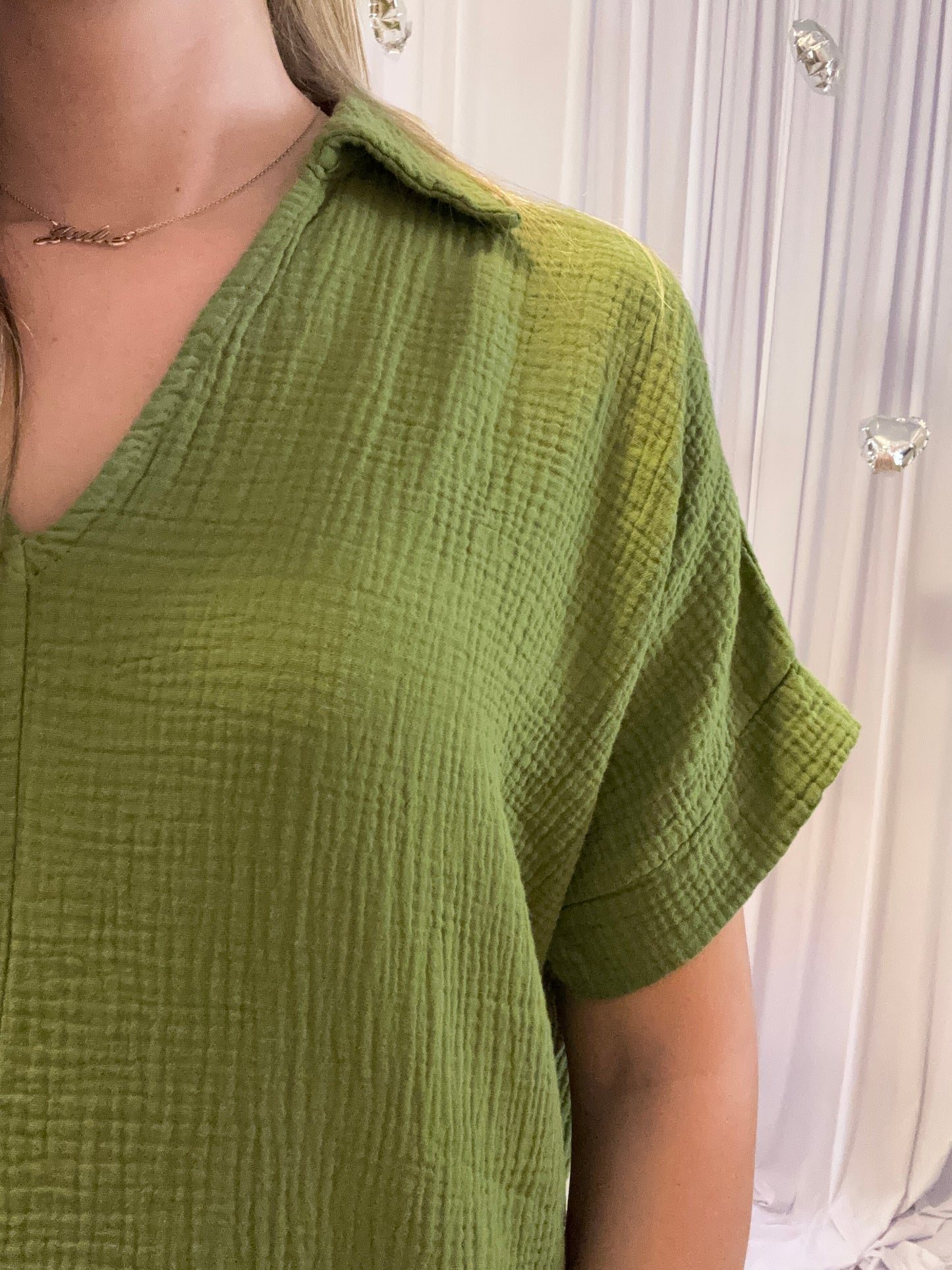 Julia’s tetra dress groen