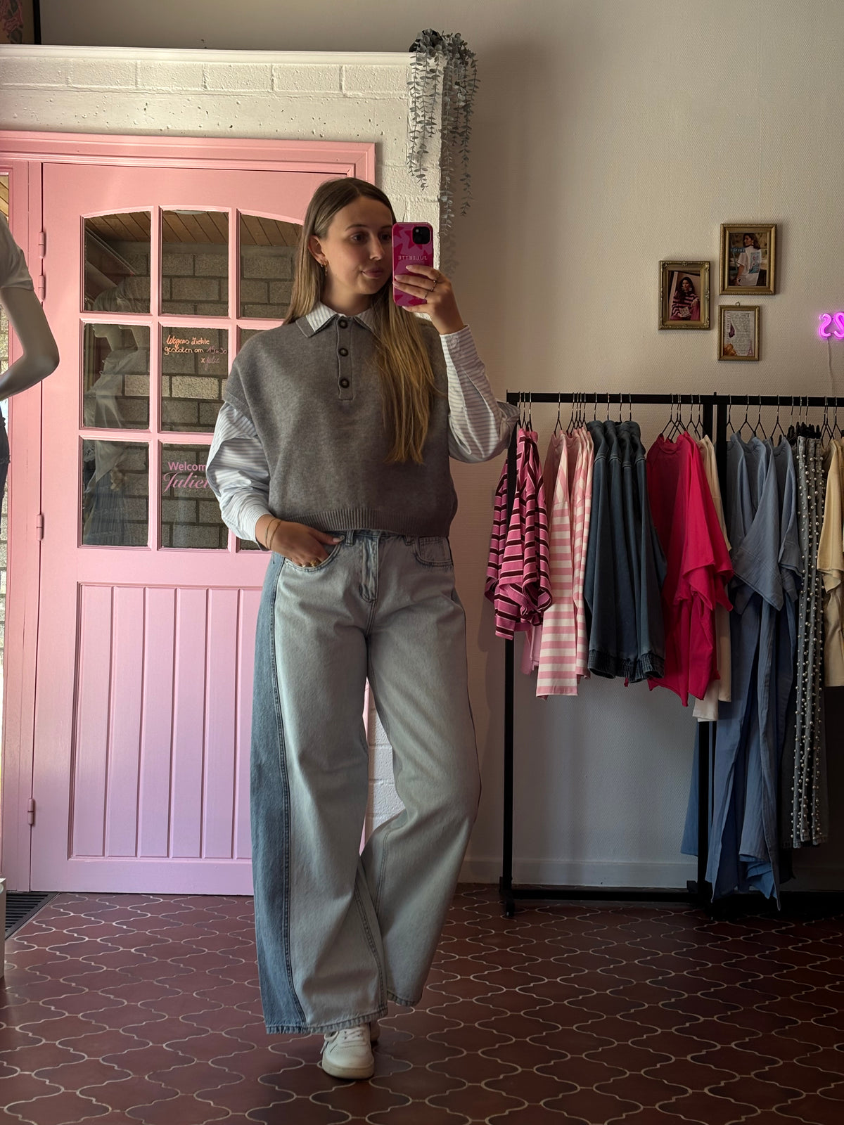 ICHI - Lichte Wide Leg Jeans