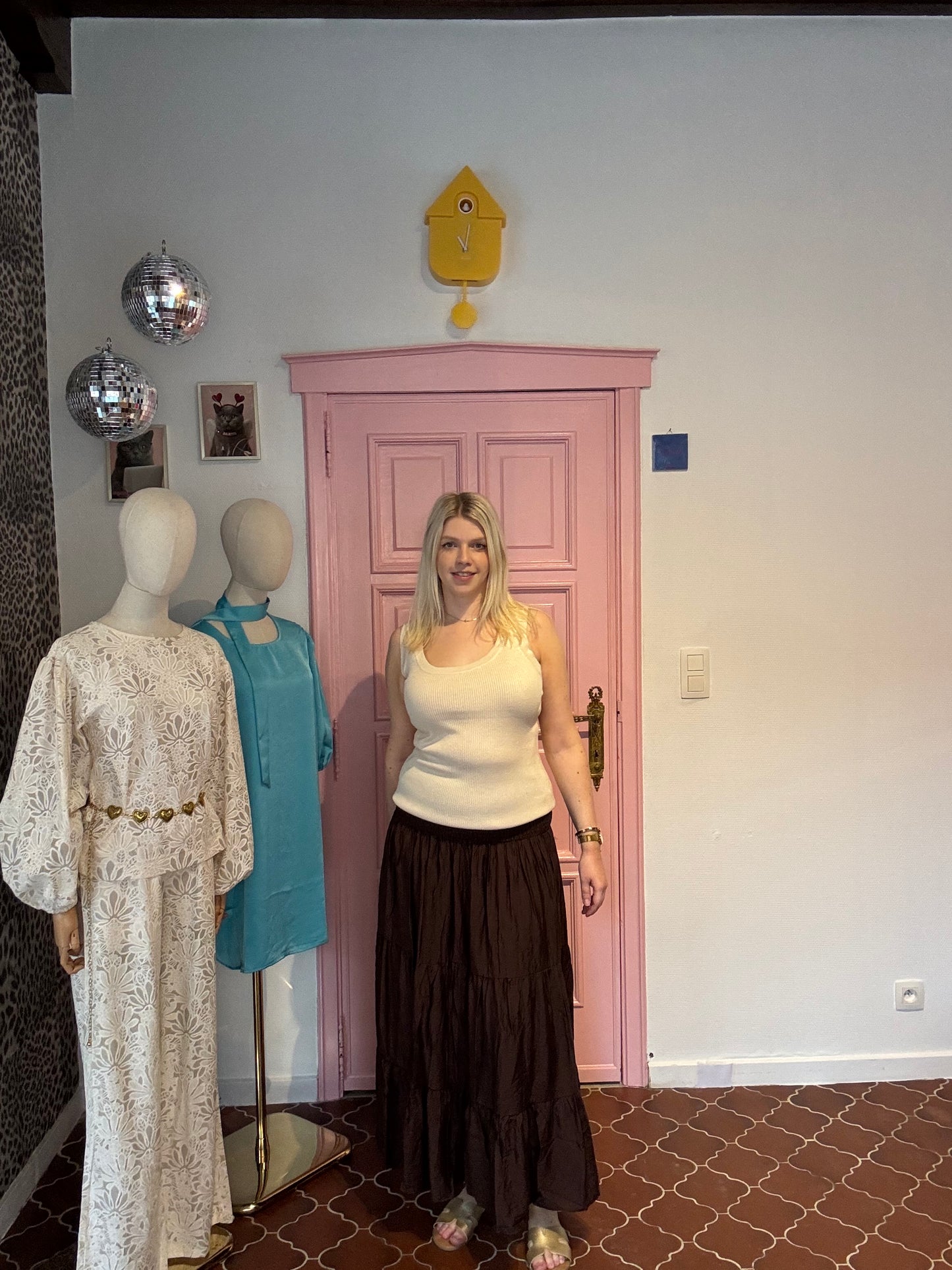 B.young - Bruine Maxi Rok