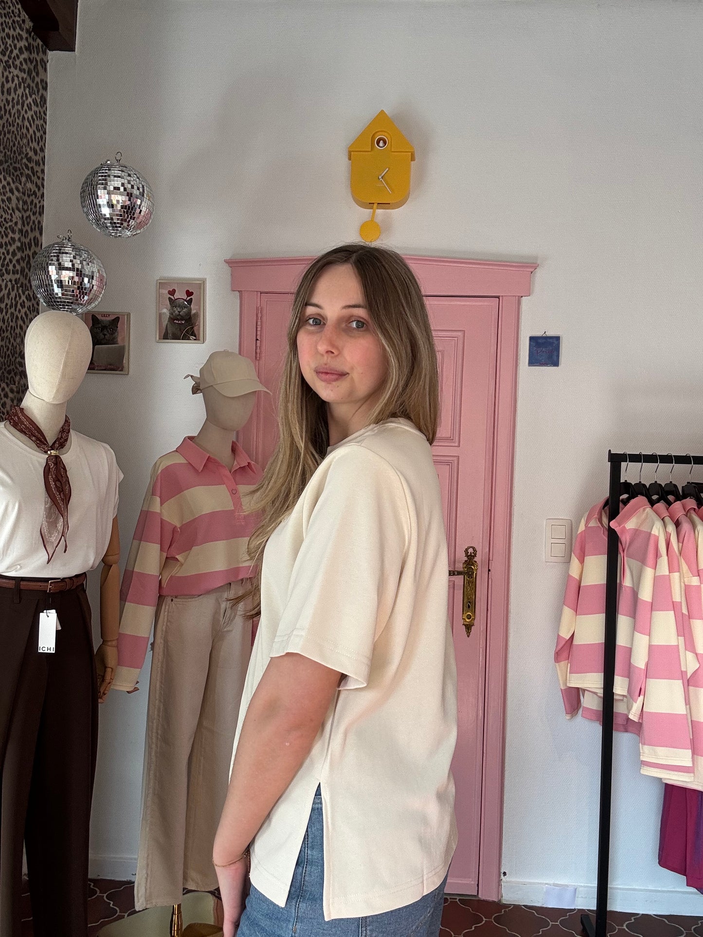 Fluresk - Beige Basic T-shirt