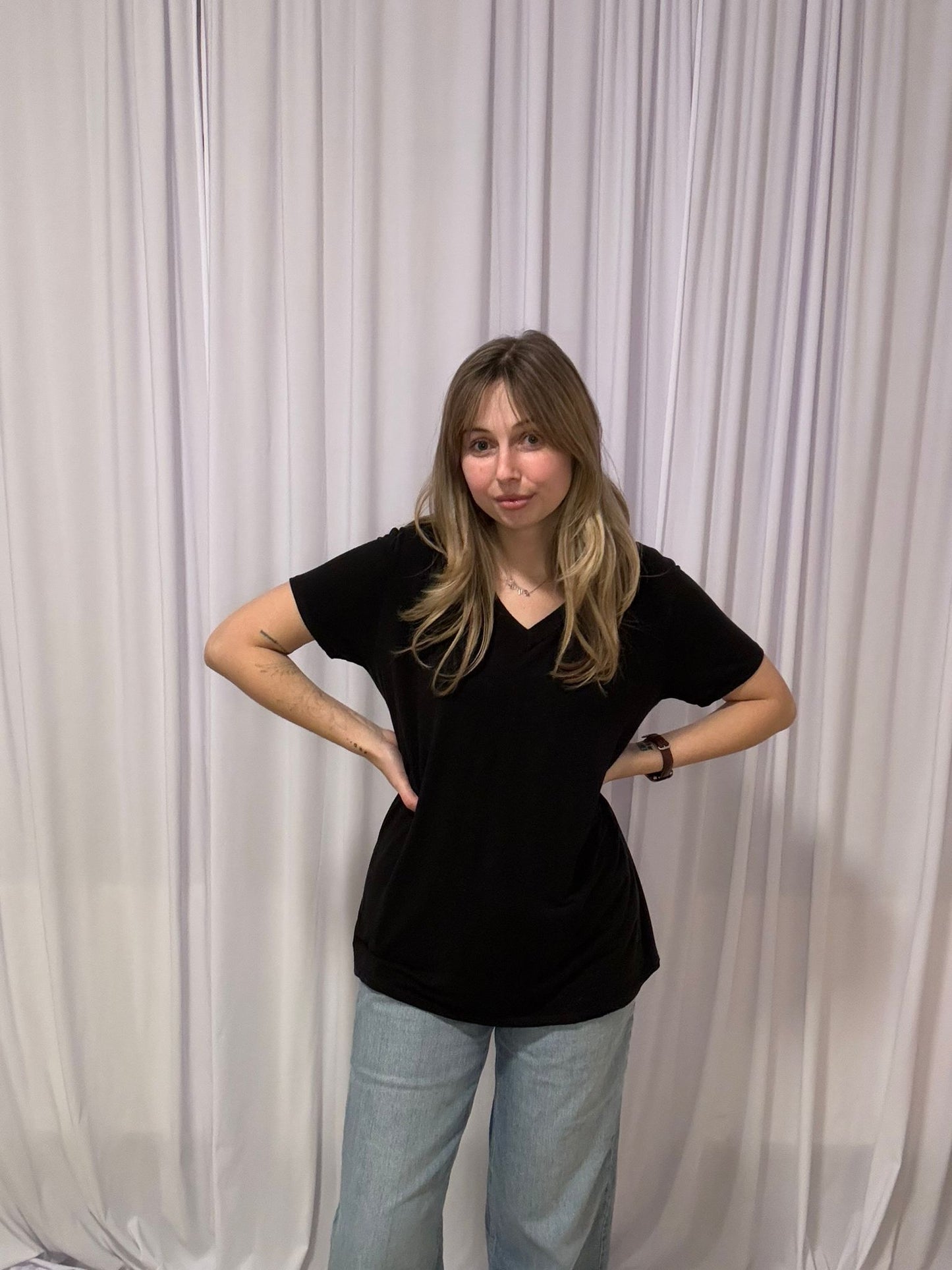 Juliette's basic v-hals t-shirt