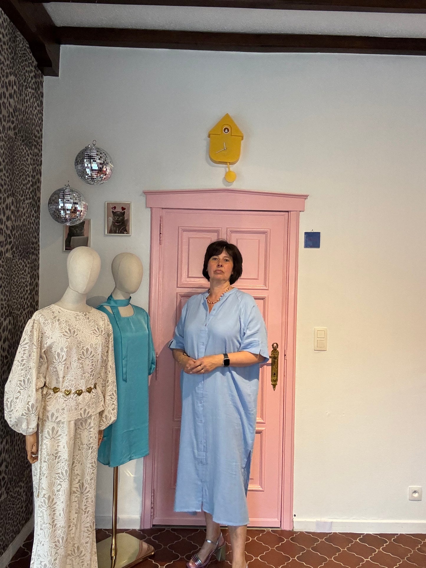 ICHI - Lichtblauw Maxi Kleed