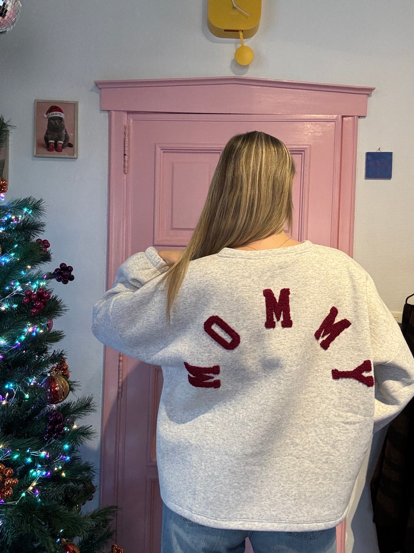 Sweater “mommy” Bordeaux
