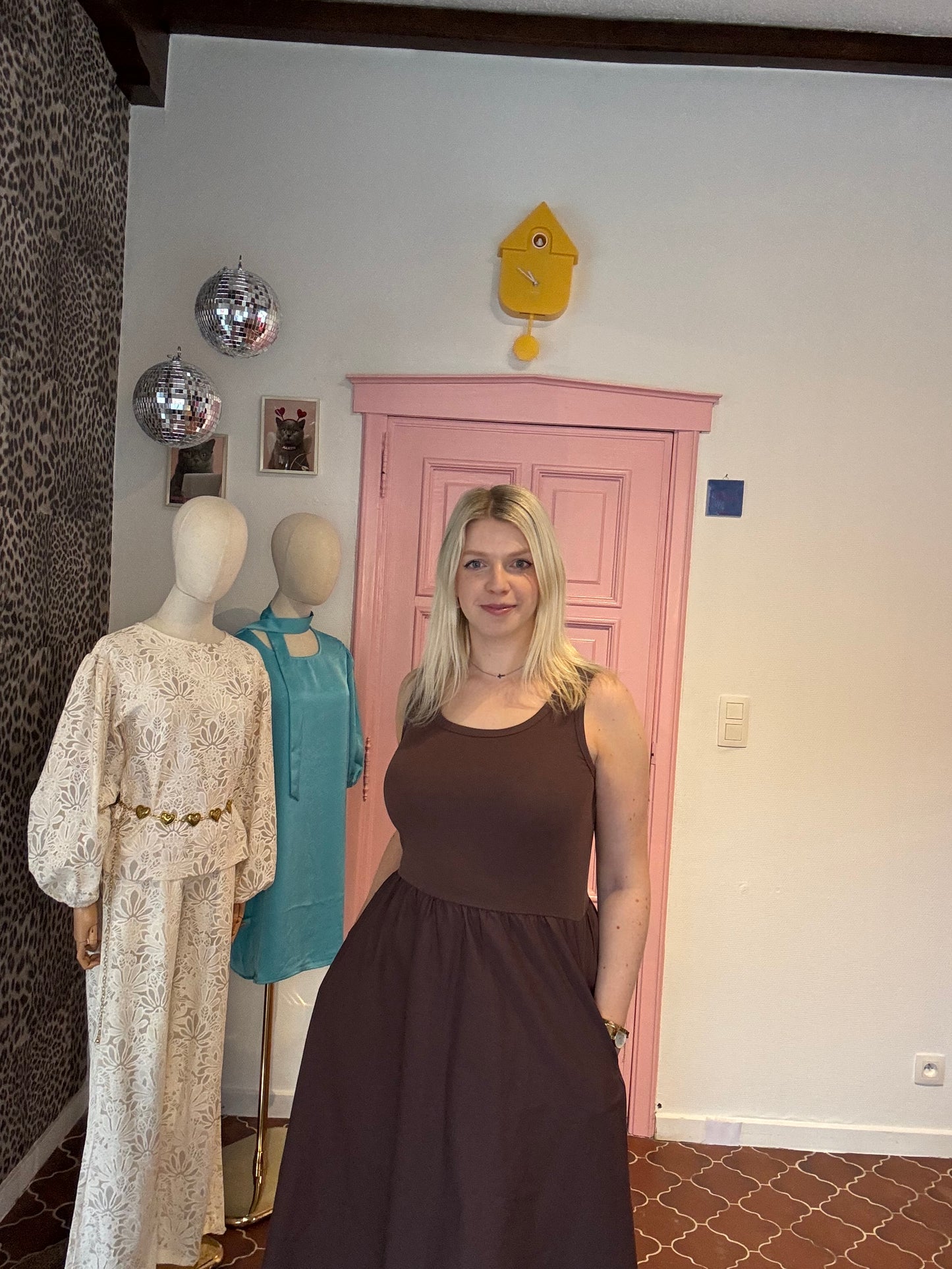 B.young - Bruine Maxi Jurk
