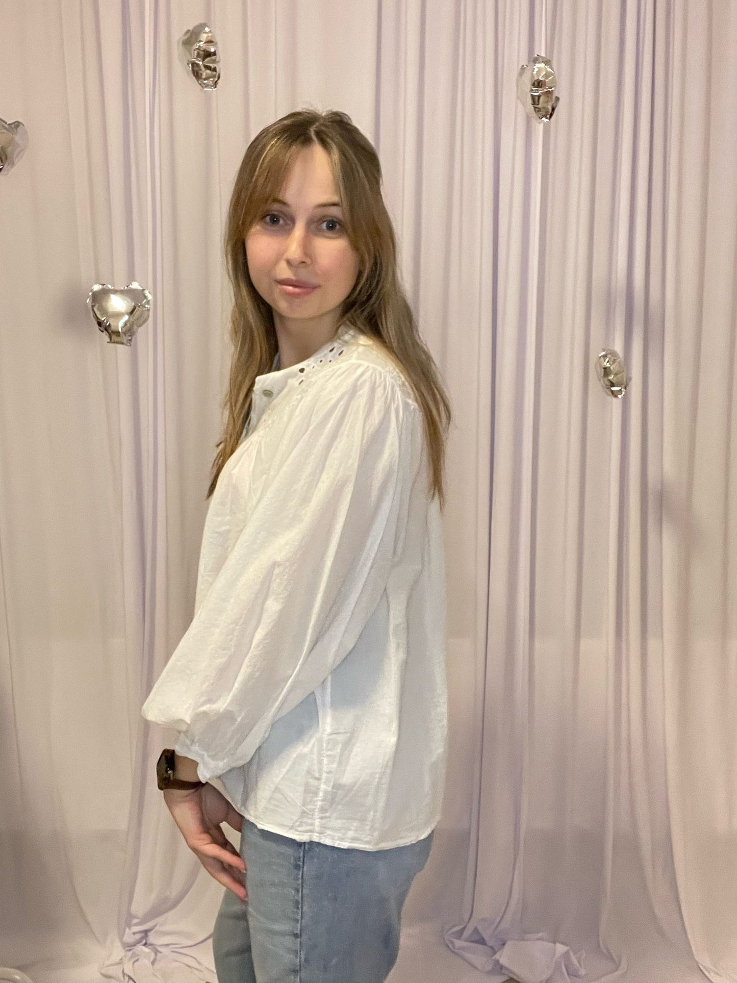 Juliette's off white blouse
