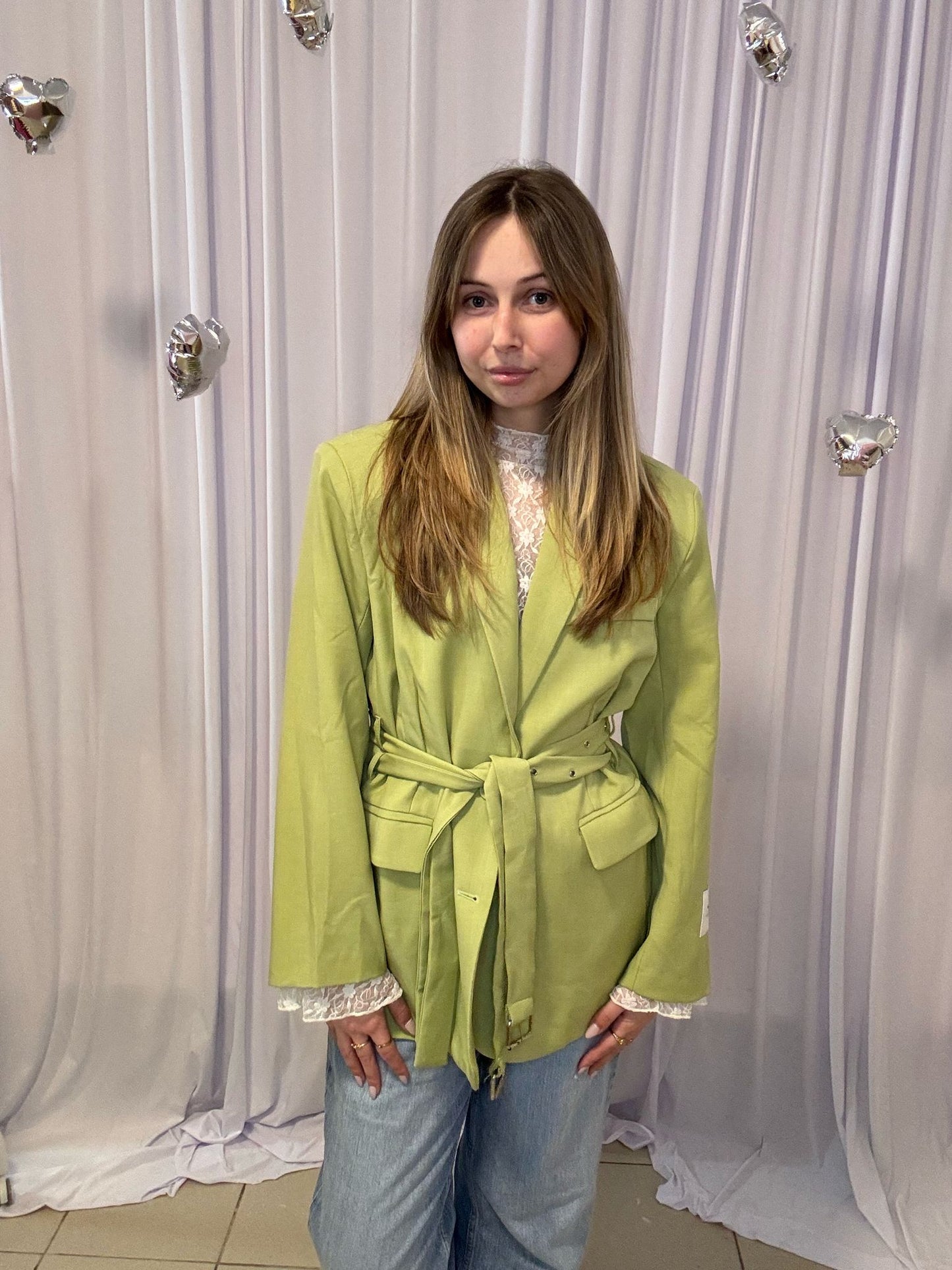 Juliette's green blazer