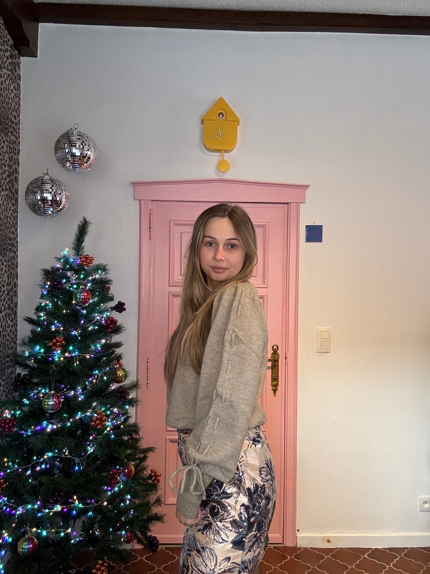 Fluresk - beige trui met glitters