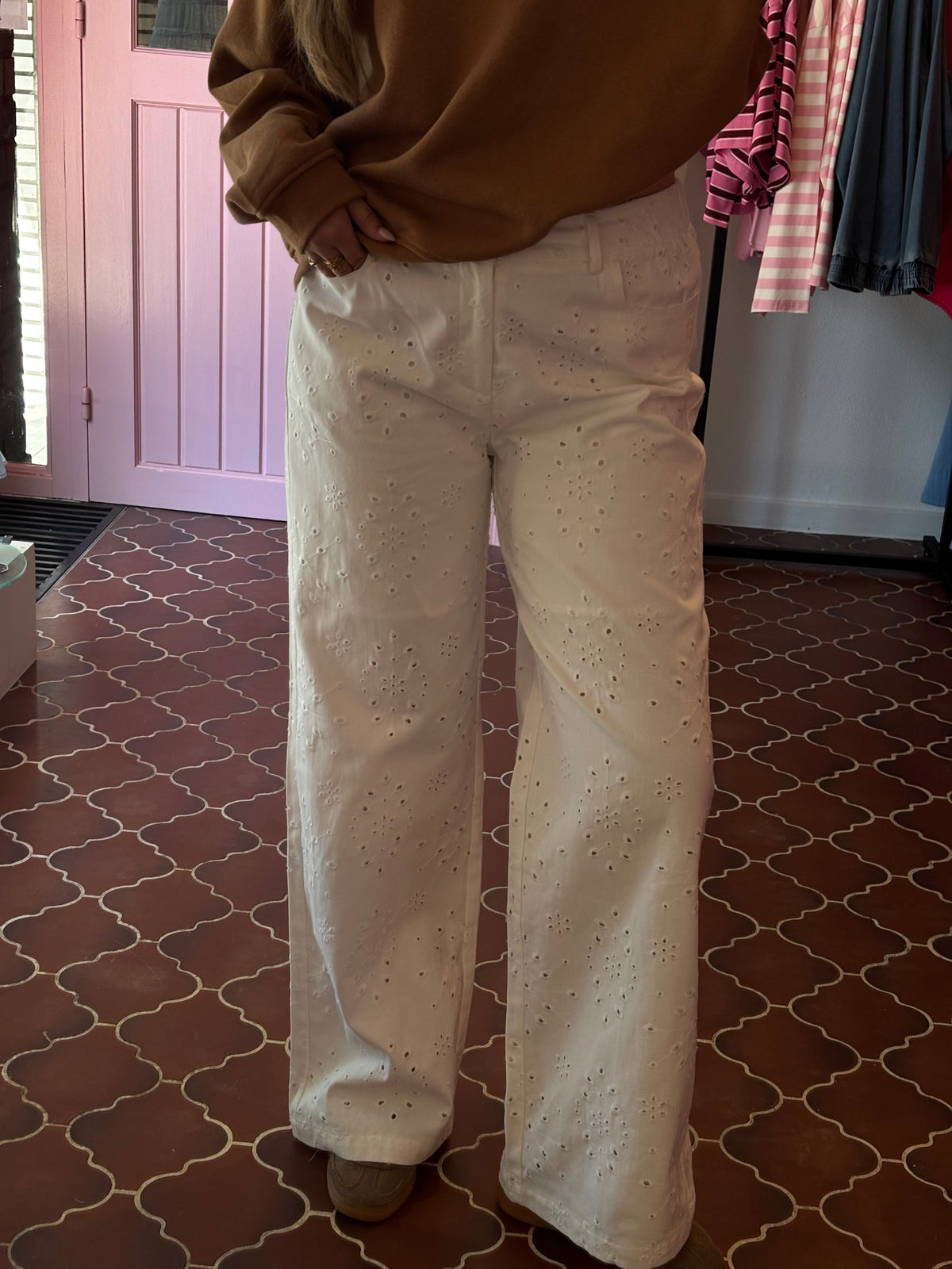FLURESK -  Witte Wide Leg Jeans