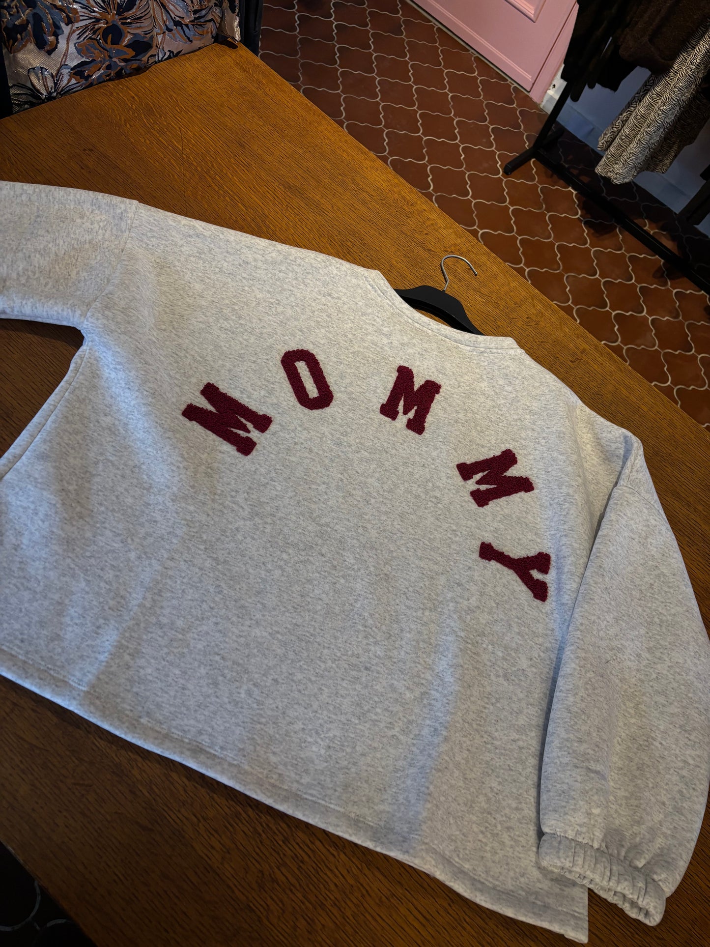 Sweater “mommy” Bordeaux