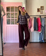 B.young - Geruite Blouse Bordeaux
