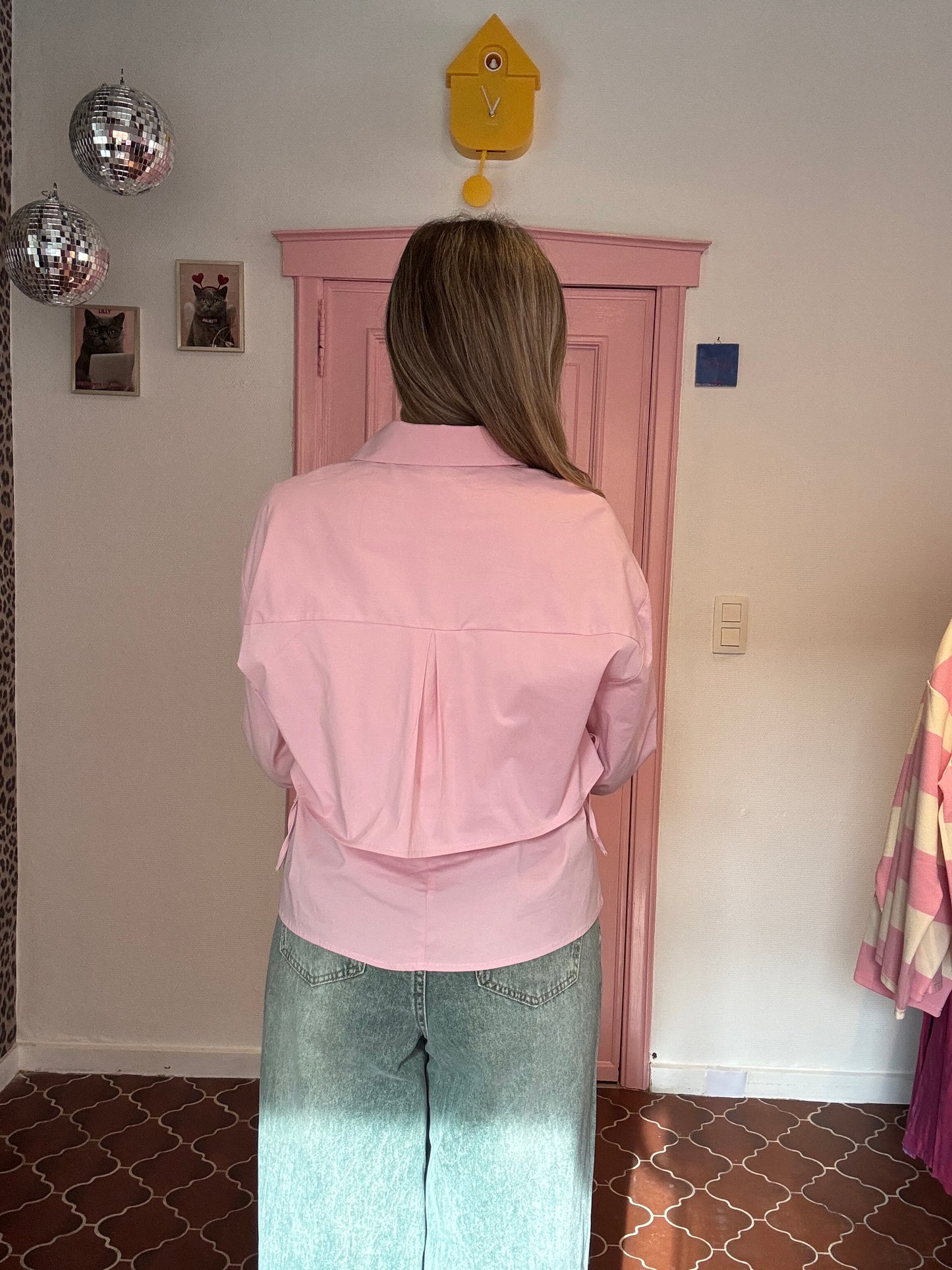 Fluresk - roze blouse met strik