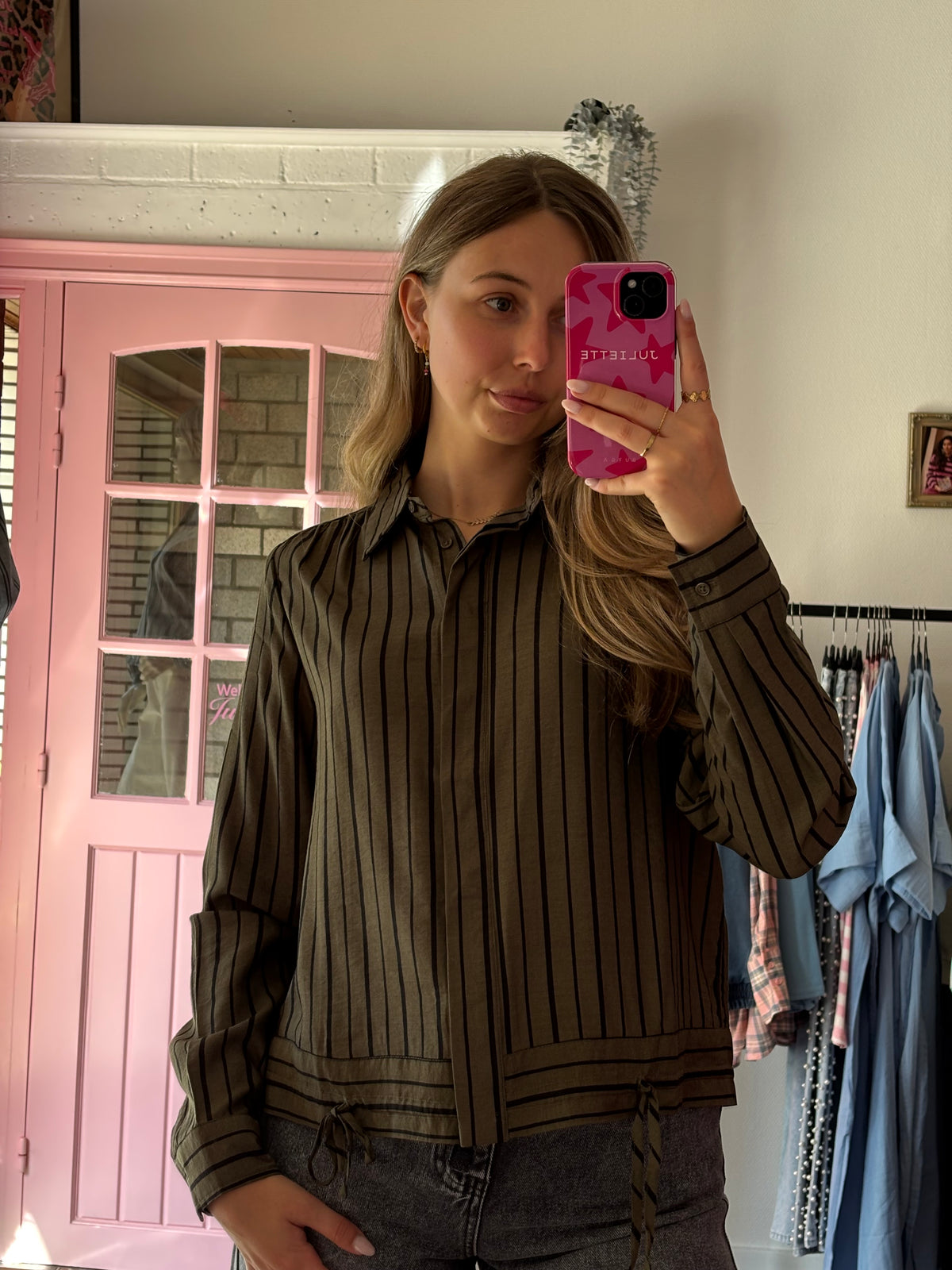 Pulz - khaki blouse