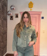 Fluresk - denim top met knoopsluiting