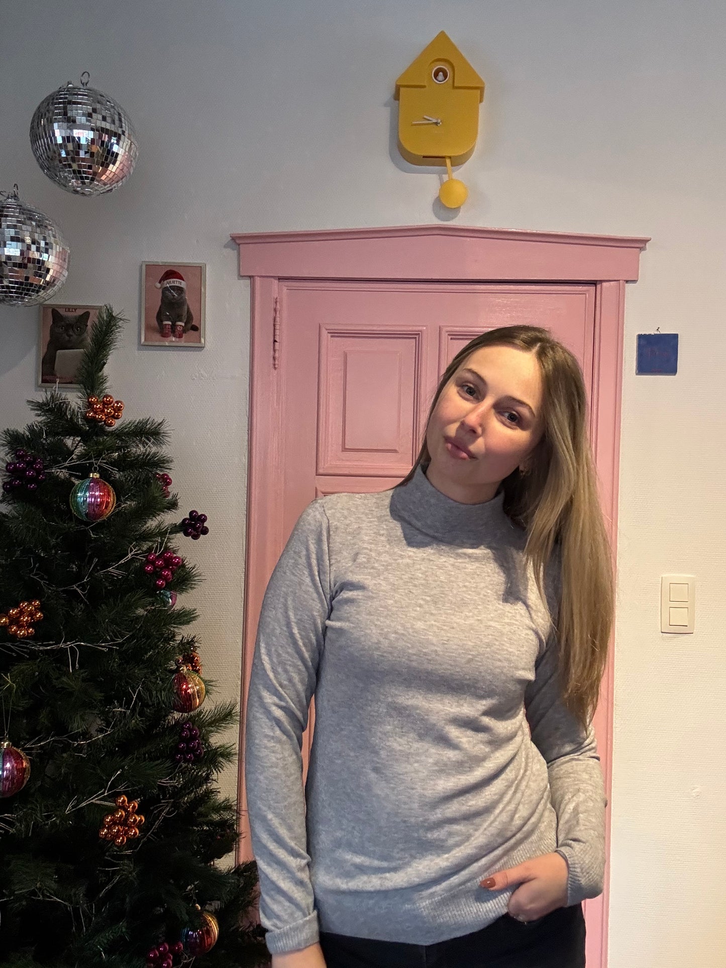 Juliette's turtle trui met cashmere - grijs