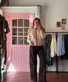 ICHI - Reversible Teddy Gilet Pink
