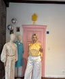Ydence - Gele Geruite Top