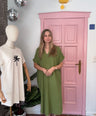 Julia’s tetra dress groen