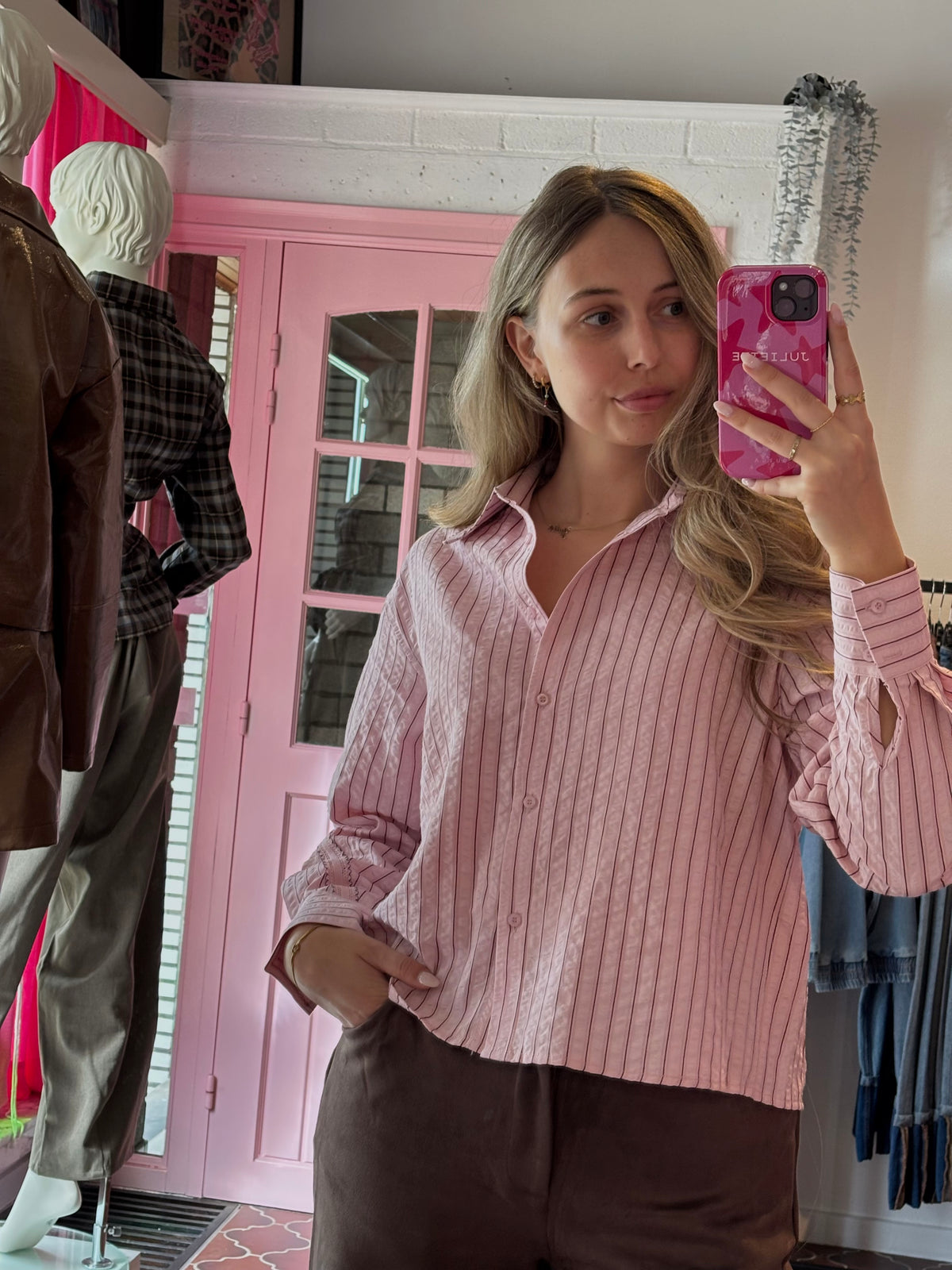 Fluresk - Roze Blouse met Details