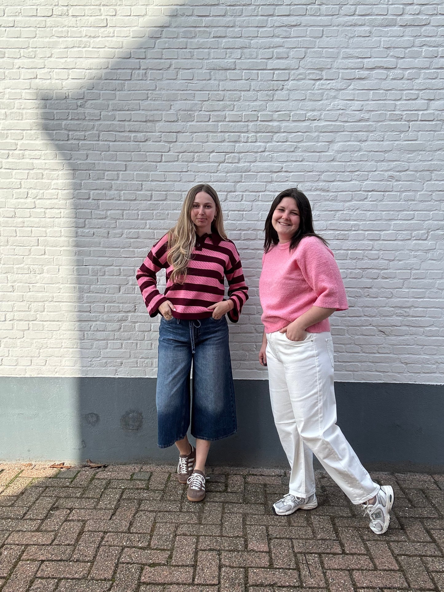 PULZ - Wijde Cropped Jeans