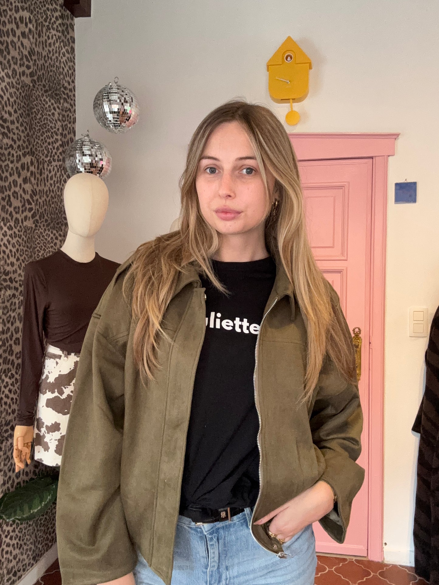 Juliette's bomber jacket suède