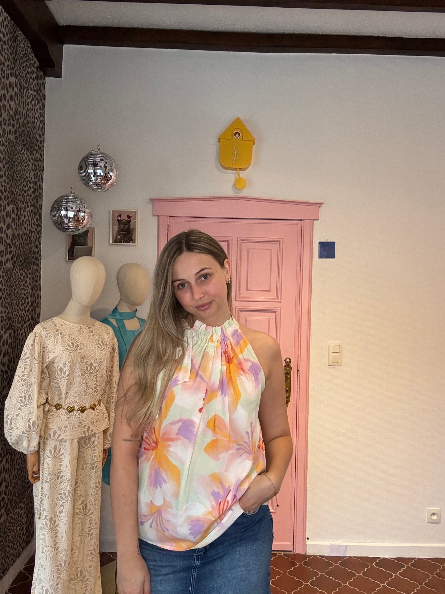 Ydence - Pastel Bloom Halter Top
