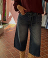 Pulz - Wide leg cropped jeans