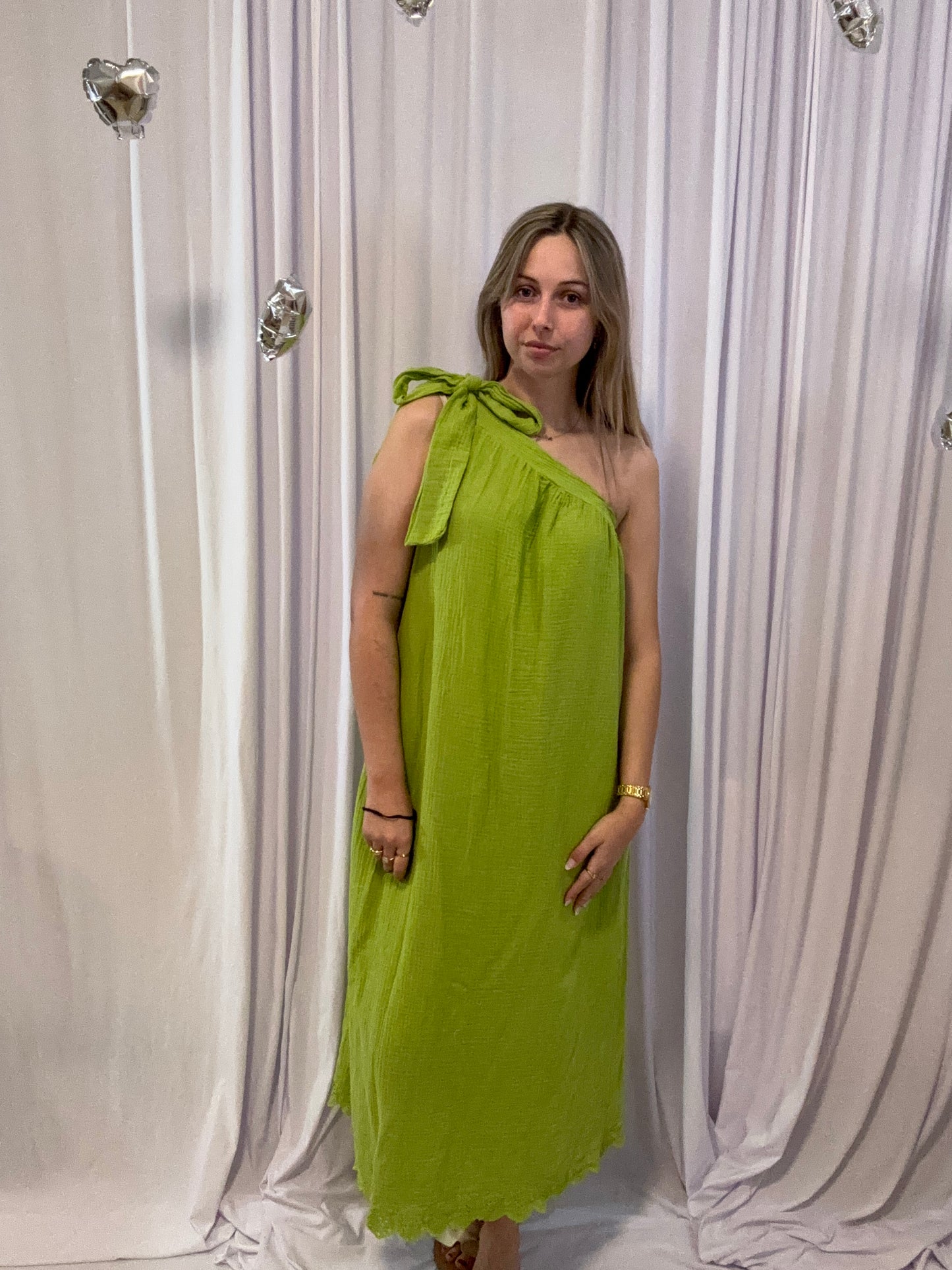 Julia’s off shoulder groen