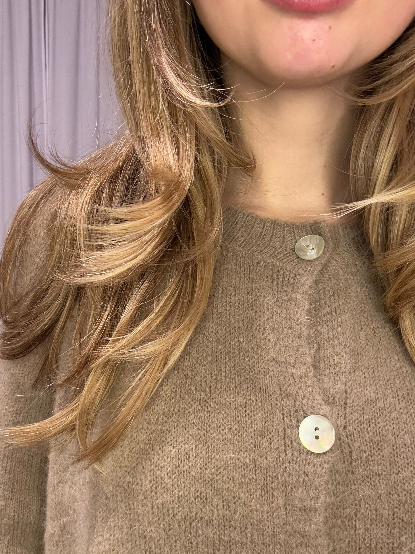 Juliette's licht bruine cardigan