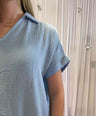 Julia’s tetra dress licht blauw