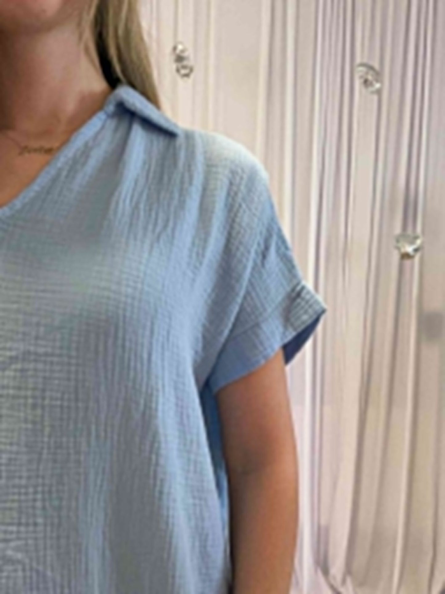 Julia’s tetra dress licht blauw
