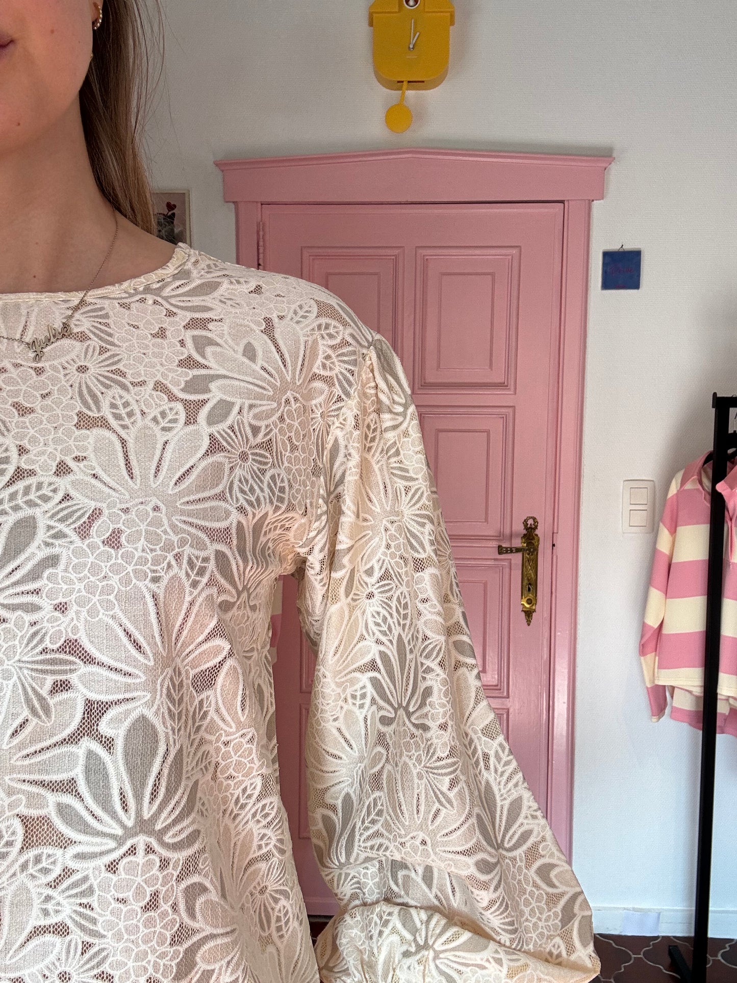 Fluresk - Beige Kant Top