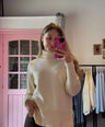 PULZ Jeans - Soft Turtleneck Top Cream