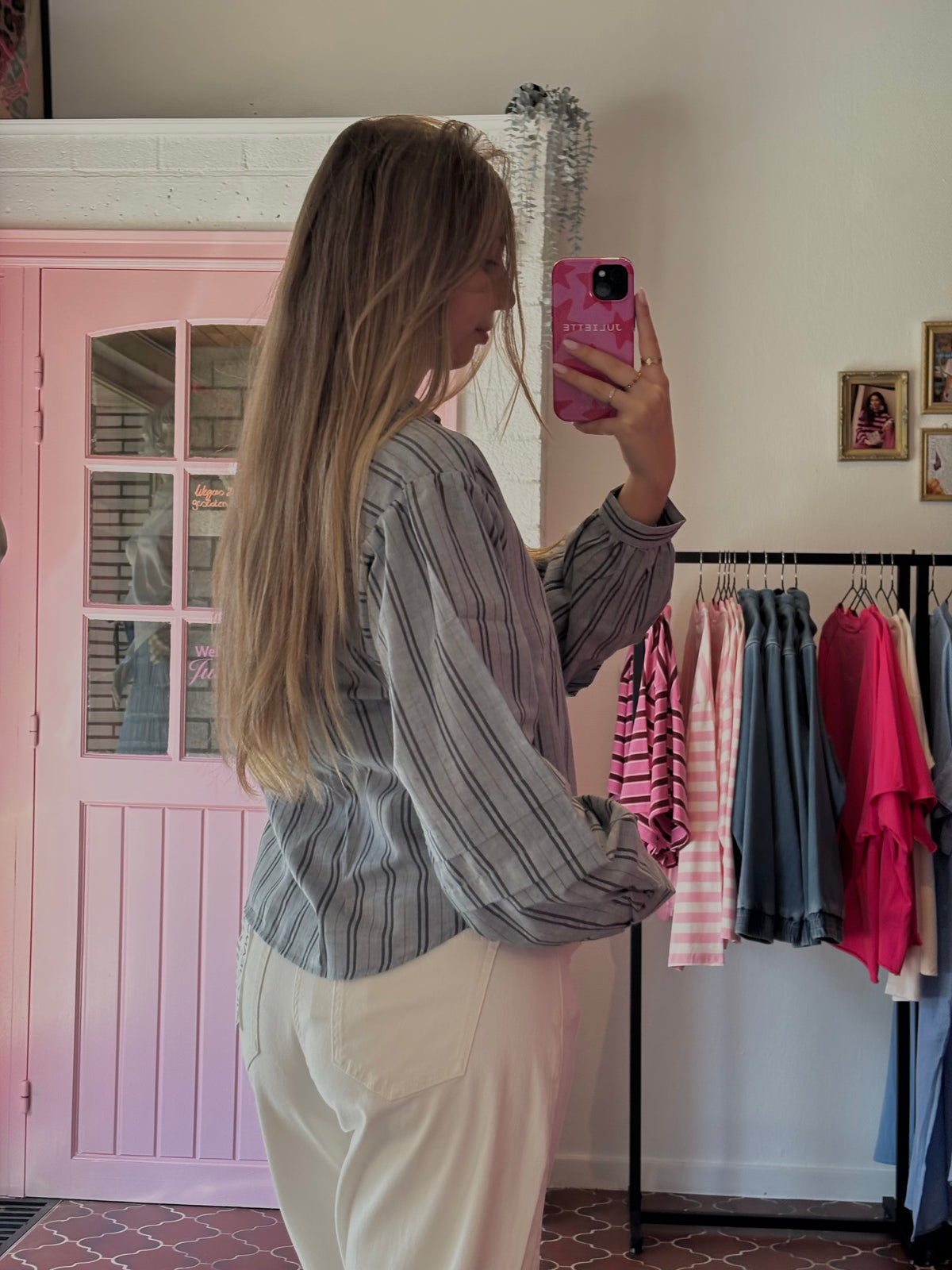 PULZ JEANS - Gestreept Hemdje