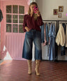 Pulz - Wide leg cropped jeans