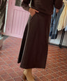 b.young - Bruine Rok in Leerlook