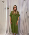 Julia’s tetra dress groen