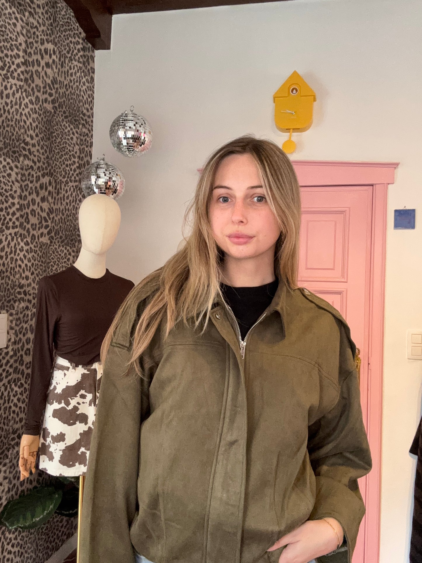 Juliette's bomber jacket suède