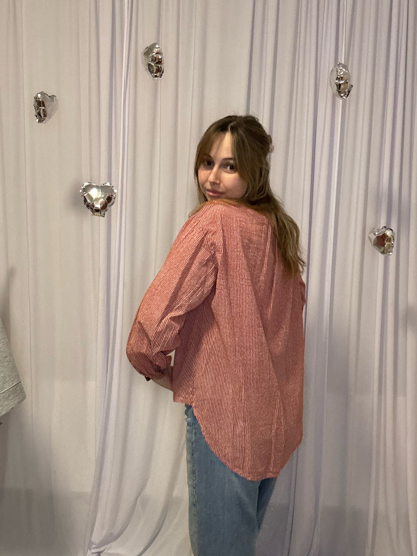 Juliette's romantische blouse - terracotta