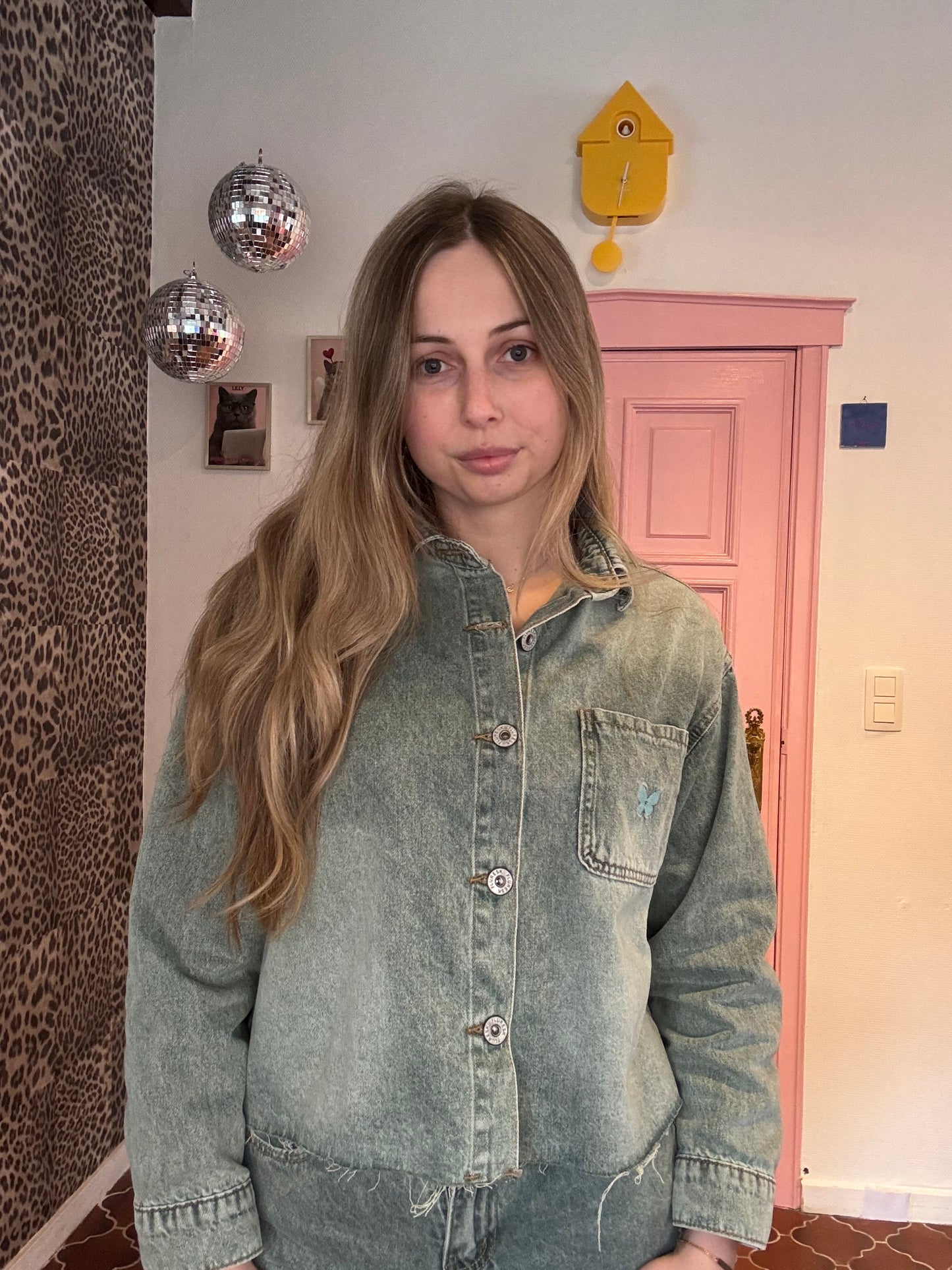 Fluresk - denim top met knoopsluiting