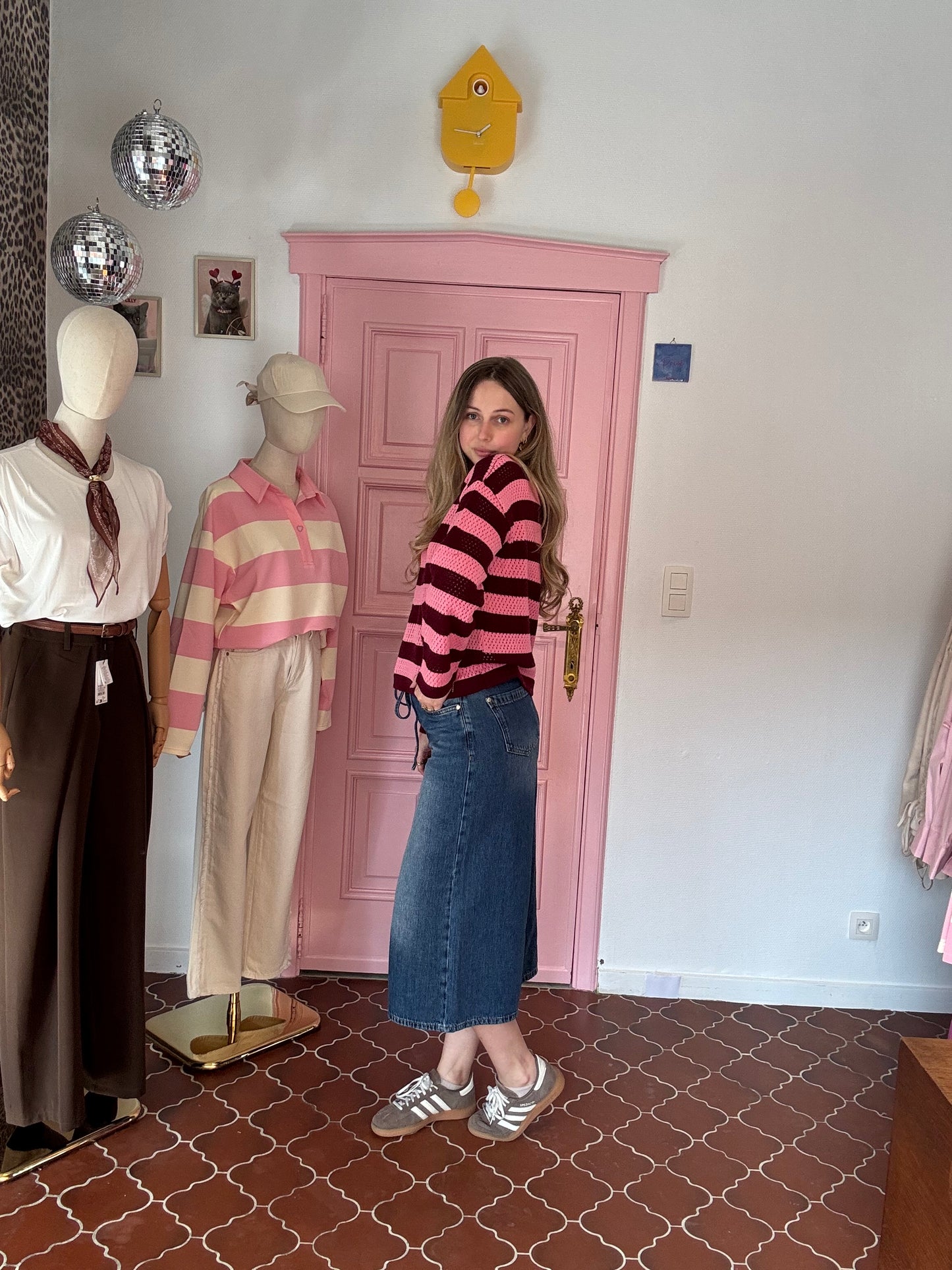 PULZ - Wijde Cropped Jeans