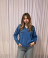 Juliette's blauw v-halsje
