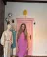 Ydence - Fuchsia Halter Jurk