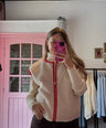 ICHI - Reversible Teddy Gilet Pink