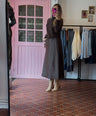 b.young - Bruine Rok in Leerlook