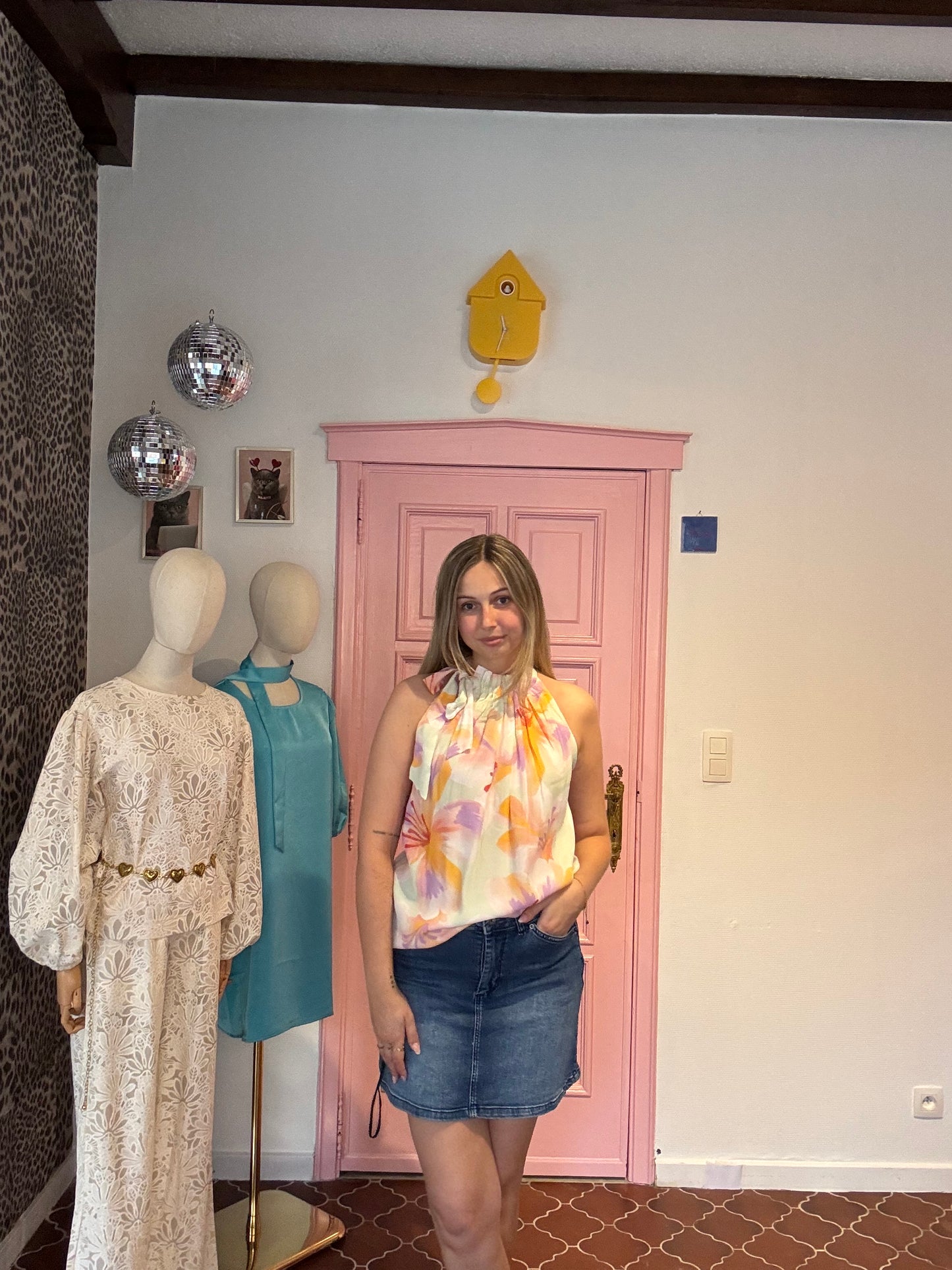 ICHI - Denim Mini Rok