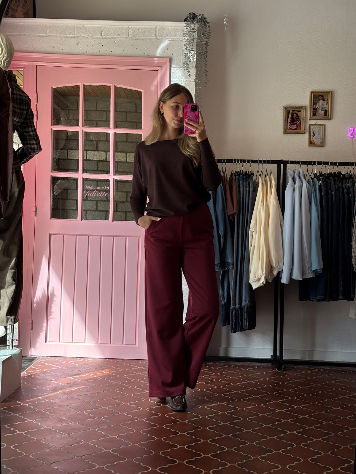 B.young - chocolate brown top