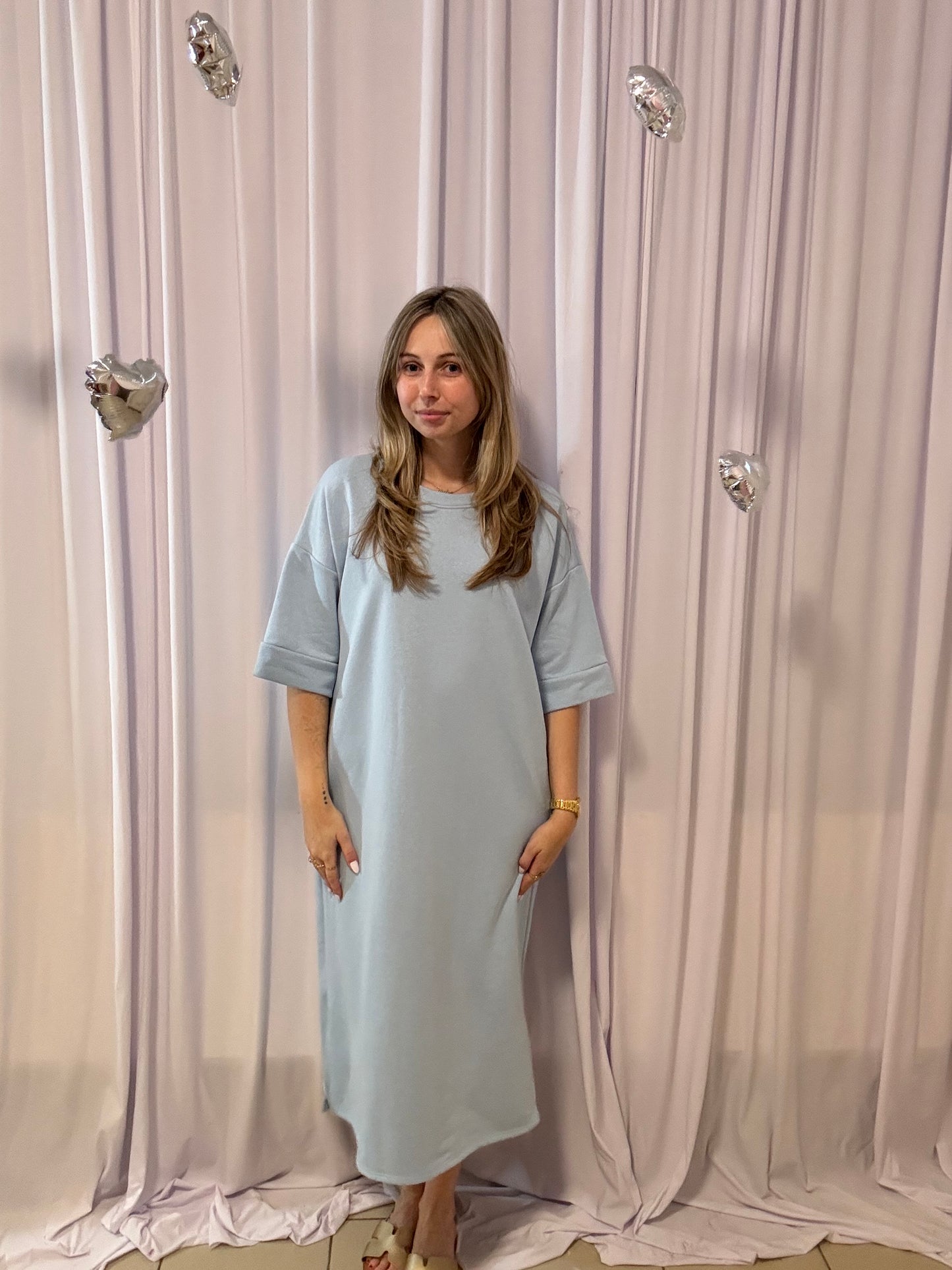 Julia's maxi dress licht blauw