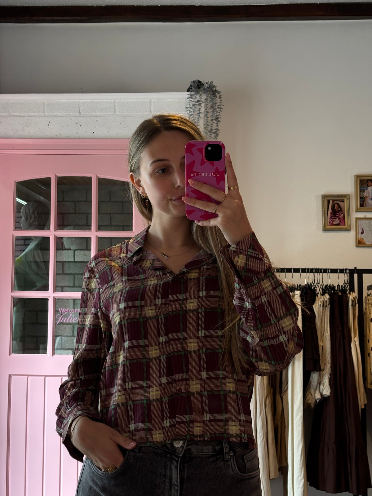 Fluresk - geruite blouse