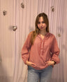 Juliette's romantische blouse - terracotta