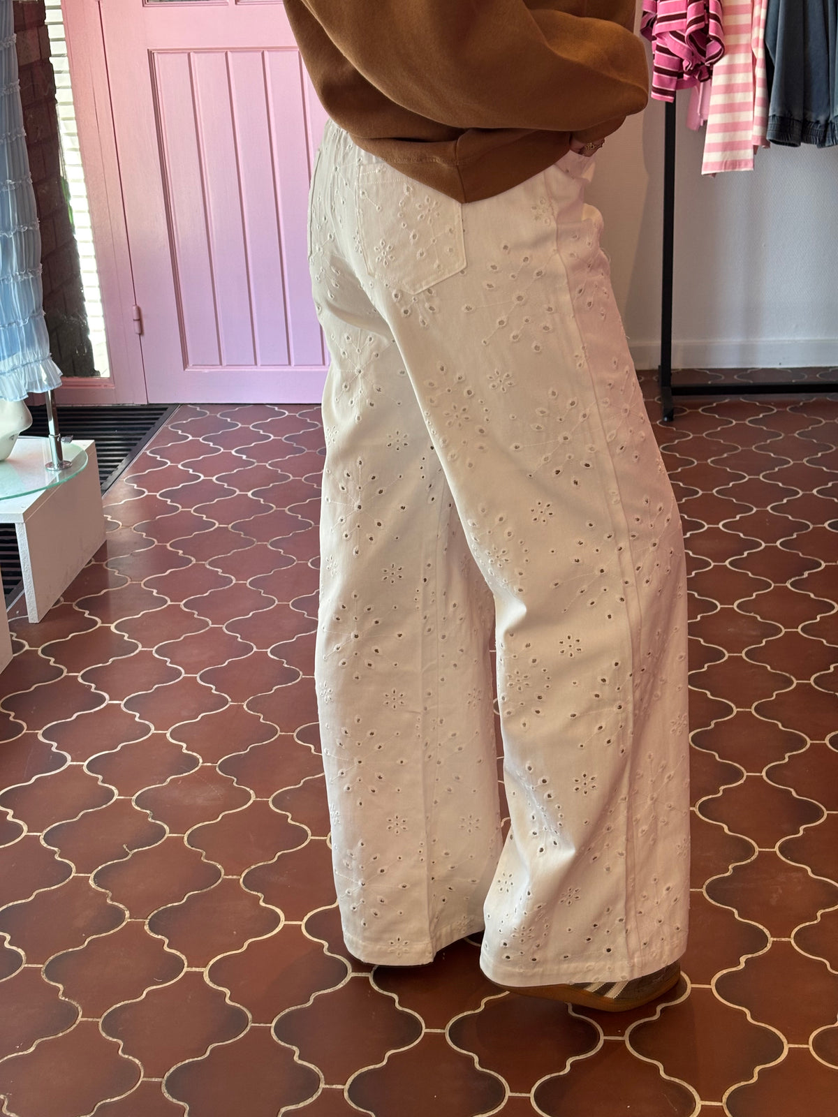 FLURESK -  Witte Wide Leg Jeans